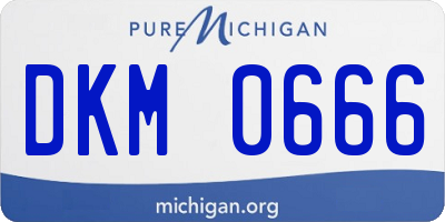 MI license plate DKM0666