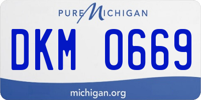 MI license plate DKM0669