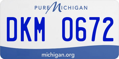 MI license plate DKM0672