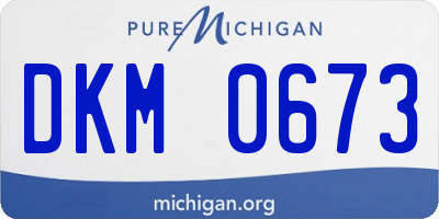 MI license plate DKM0673