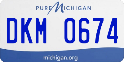 MI license plate DKM0674