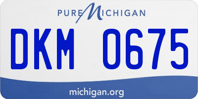 MI license plate DKM0675