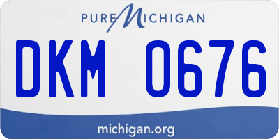MI license plate DKM0676