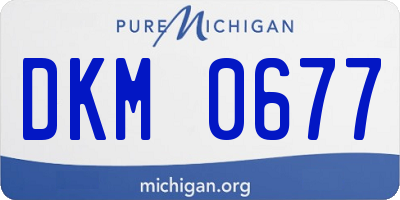 MI license plate DKM0677