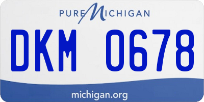 MI license plate DKM0678