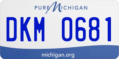 MI license plate DKM0681