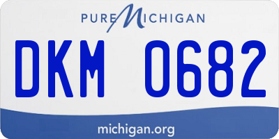 MI license plate DKM0682