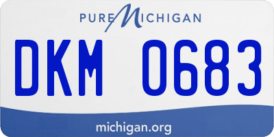MI license plate DKM0683