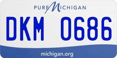 MI license plate DKM0686