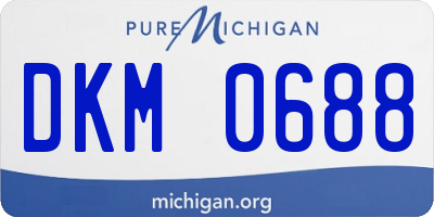 MI license plate DKM0688