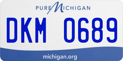 MI license plate DKM0689
