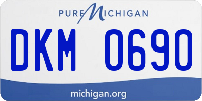 MI license plate DKM0690