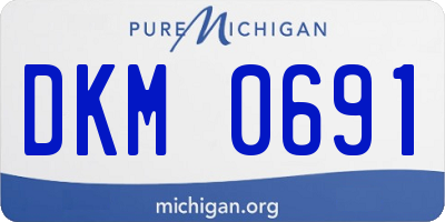 MI license plate DKM0691