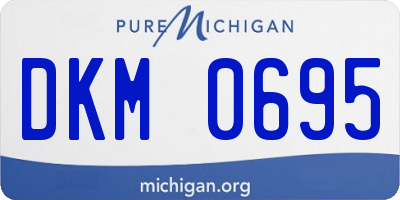 MI license plate DKM0695