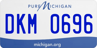 MI license plate DKM0696