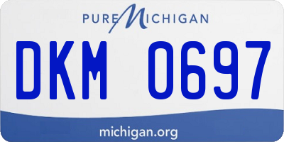 MI license plate DKM0697
