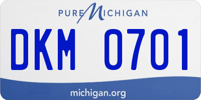 MI license plate DKM0701