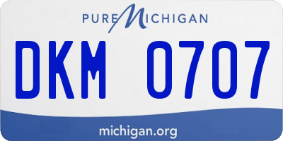 MI license plate DKM0707