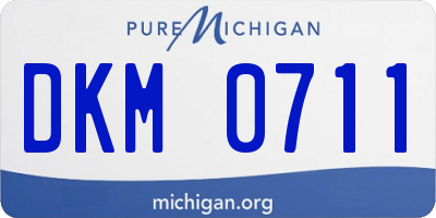 MI license plate DKM0711
