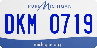 MI license plate DKM0719
