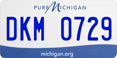 MI license plate DKM0729