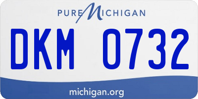 MI license plate DKM0732