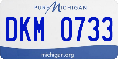 MI license plate DKM0733