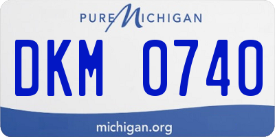 MI license plate DKM0740