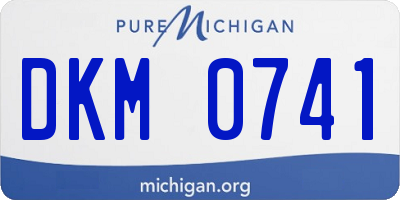MI license plate DKM0741