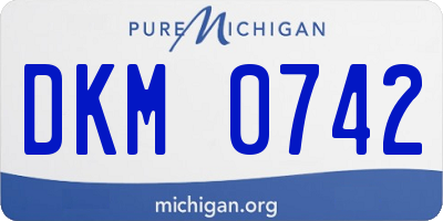MI license plate DKM0742