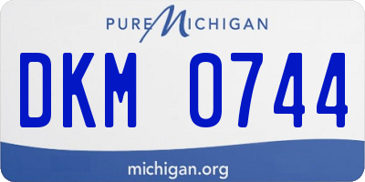 MI license plate DKM0744