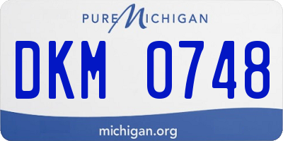 MI license plate DKM0748