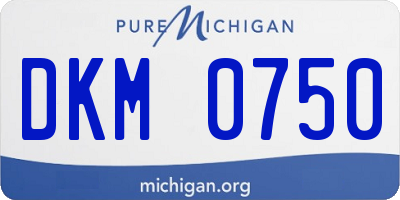 MI license plate DKM0750