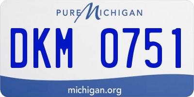 MI license plate DKM0751