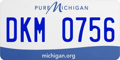MI license plate DKM0756
