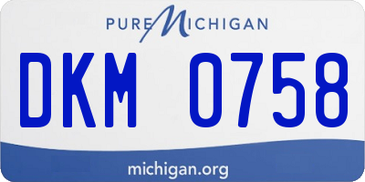 MI license plate DKM0758
