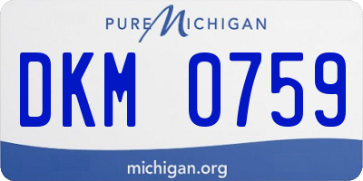 MI license plate DKM0759
