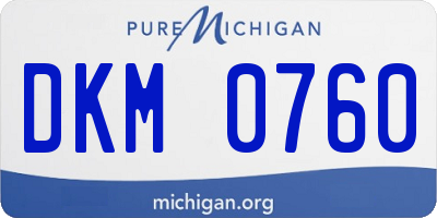 MI license plate DKM0760