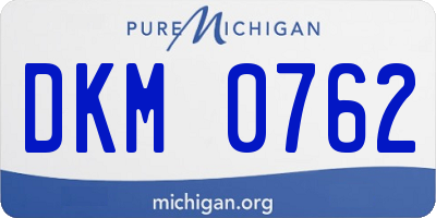 MI license plate DKM0762
