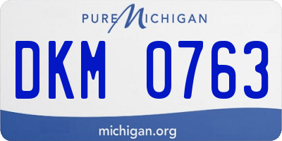MI license plate DKM0763