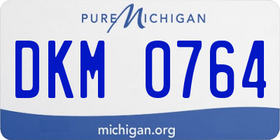 MI license plate DKM0764