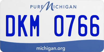 MI license plate DKM0766