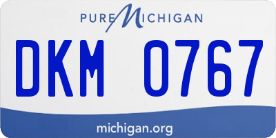 MI license plate DKM0767