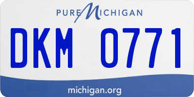 MI license plate DKM0771