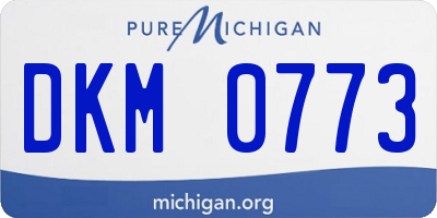 MI license plate DKM0773