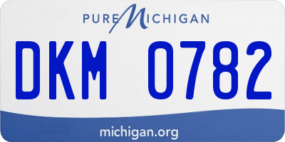 MI license plate DKM0782