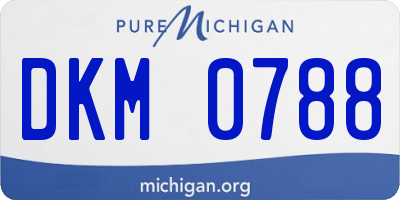 MI license plate DKM0788