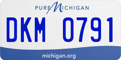 MI license plate DKM0791