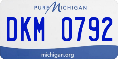 MI license plate DKM0792