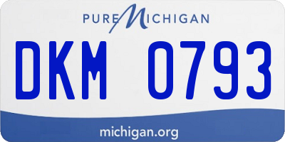 MI license plate DKM0793